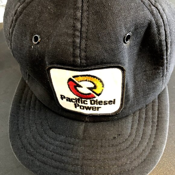 VTG 70s 80s Pacific Diesel Power Strap Back Sz S/M Adjustable Hat Made in Korea - Picture 5 of 5